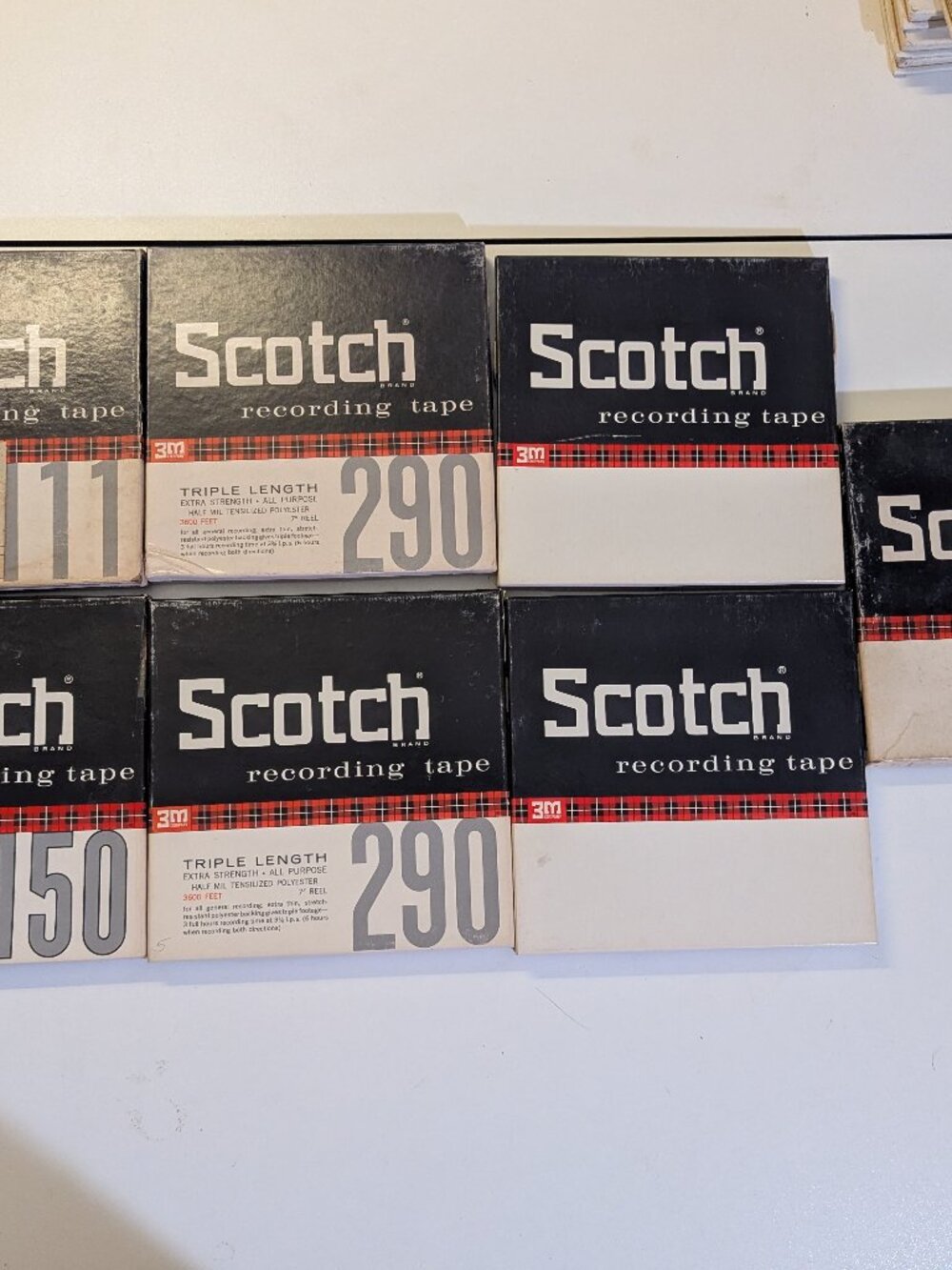 Lot of 7 Vintage Scotch Magnetic Recording Tape